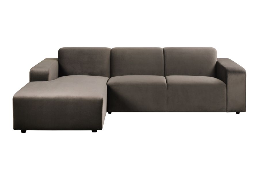 Тёмно-серый угловой диван в современном стиле