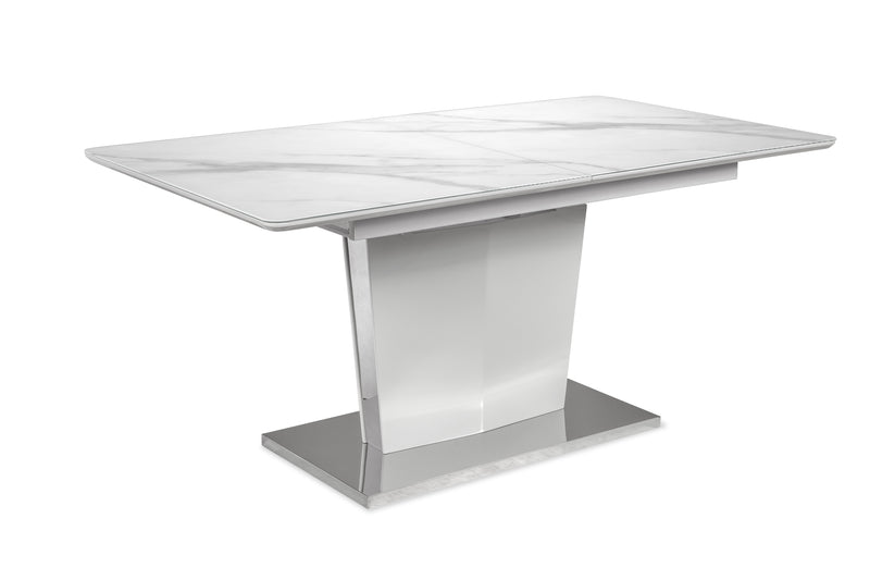 Мраморный раскладной обеденный стол