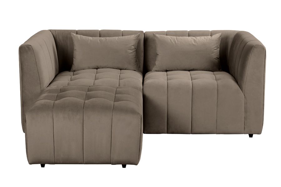 Современный двухместный угловой диван