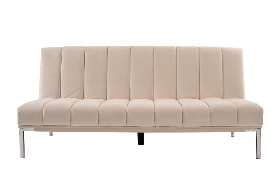 Компактный диван-кровать в бежевом цвете