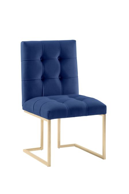 Обеденный синий стул в стиле 70х