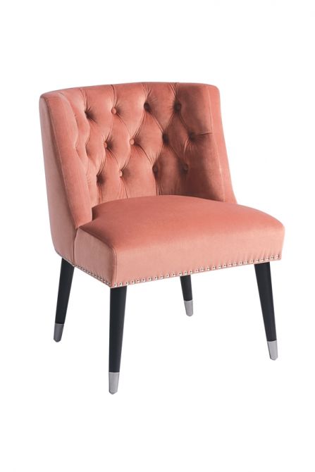 Мягкий розовый обеденный стул