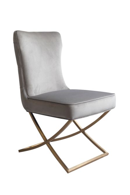 Элегантный светло-серый обеденный стул