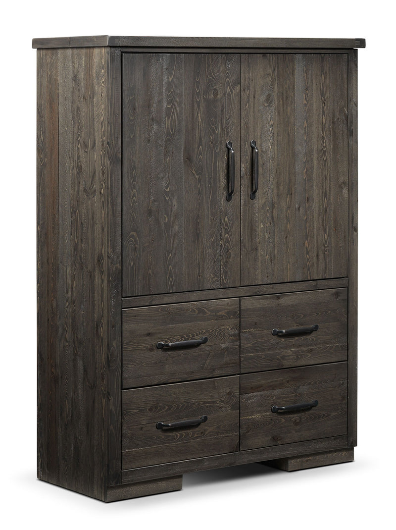 Распашной  серый шкаф в классическом стиле