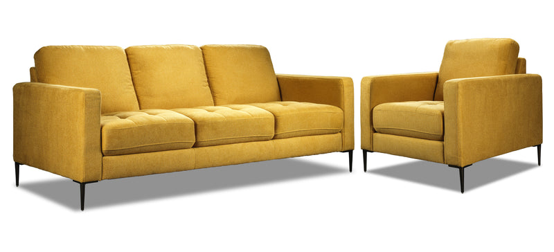 Жёлтый современный Диван и стул(полиэстер и нейлон)