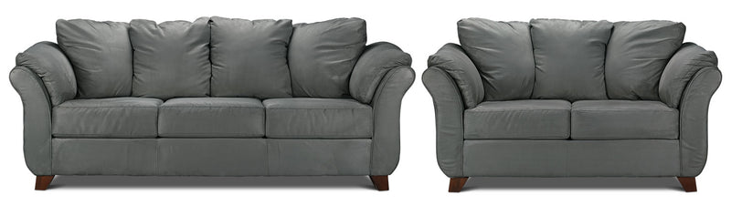 Темно-серый современный Диван и Двухместный диван из полиэстера