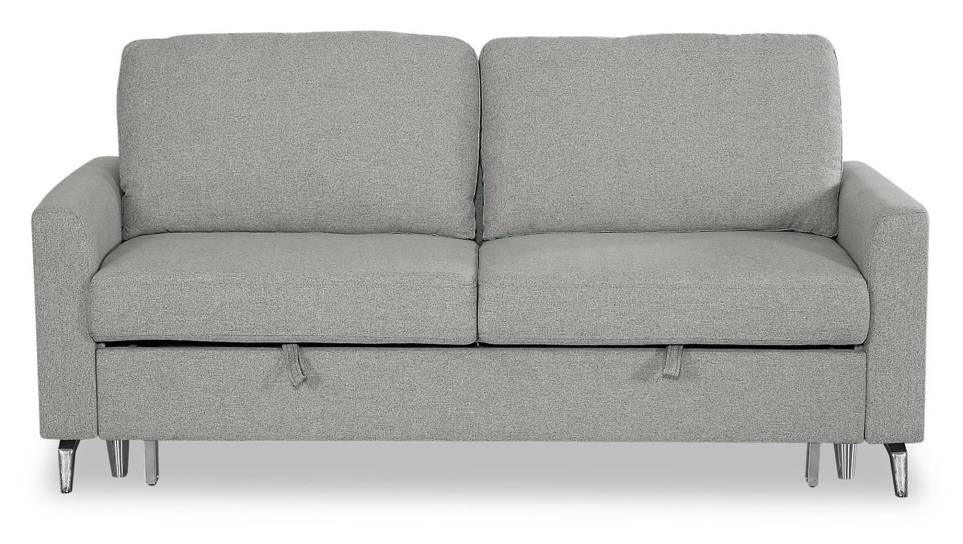 Серый диван-кровать в современном стиле
