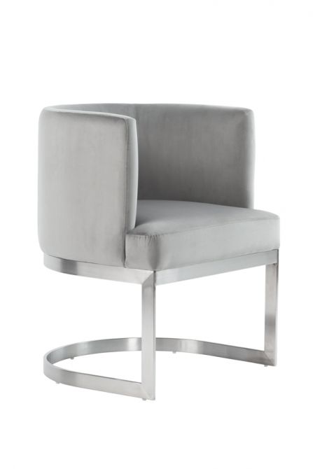 Оригинальный светло-серый стул в стиле 50х