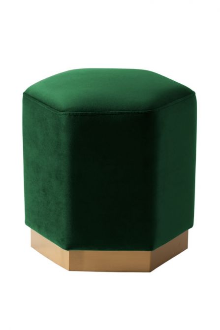 Современный геометрический пуф в зелёном цвете