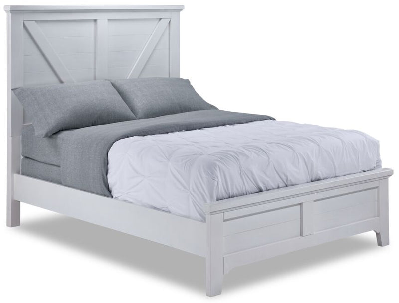 Современная двуспальная кровать в деревенском дизайне-морская ракушка